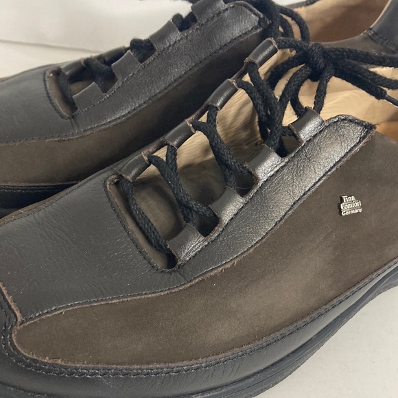 Finn Comfort Shoes Womens UK 4.5 US 7 Brown Black Lace Up Oxford Retro Comfy - Picture 10 of 16